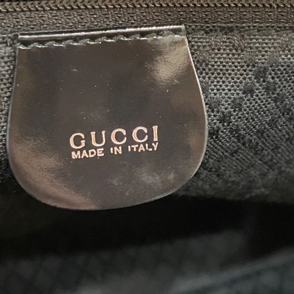 Authentic Pre-Owned Gucci Black Bamboo Backpack Bag Vinatge - Picture 14 of 16